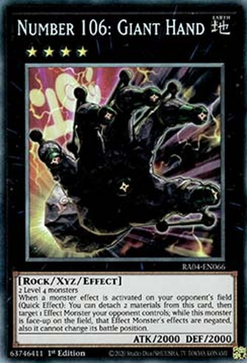 Yu-Gi-Oh! RA04 Number 106: Giant Hand (V.6 - Collectors Rare)