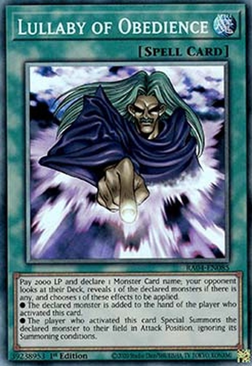 Yu-Gi-Oh! RA04 Lullaby of Obedience (V.6 - Collectors Rare)
