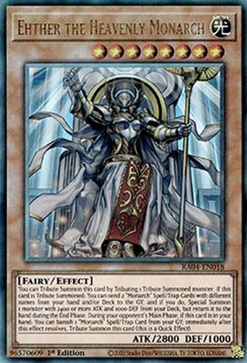 Yu-Gi-Oh! RA04 Ehther the Heavenly Monarch (V.7 - Ultimate Rare)