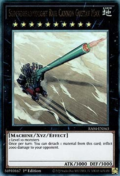 Yu-Gi-Oh! RA04 Superdreadnought Rail Cannon Gustav Max (V.7 - Ultimate Rare
