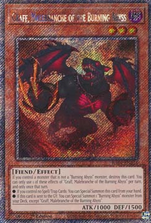 Yu-Gi-Oh! RA04 Graff, Malebranche of the Burning Abyss (V.1 - Platinum Secr