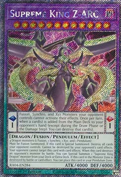 Yu-Gi-Oh! RA04 Supreme King Z-ARC (V.1 - Platinum Secret Rare)