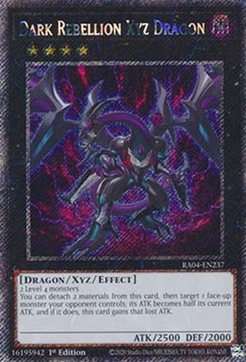 Yu-Gi-Oh! RA04 Dark Rebellion Xyz Dragon (V.1 - Platinum Secret Rare)