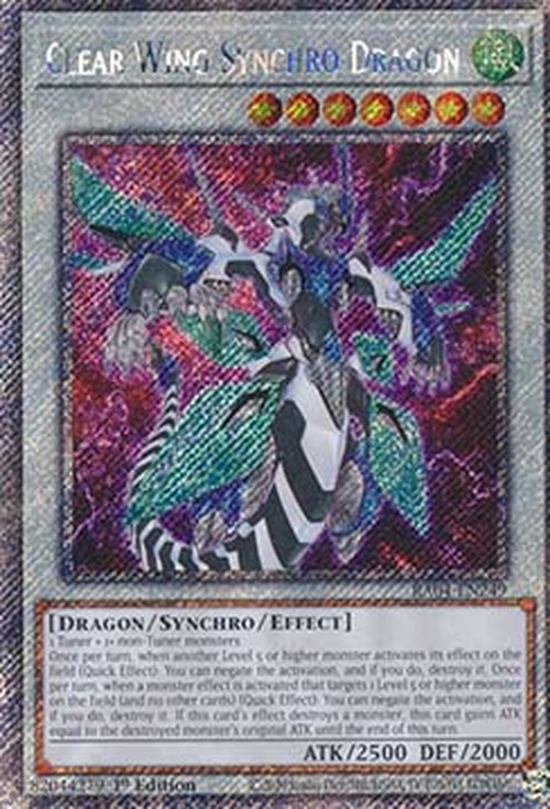 Yu-Gi-Oh! RA04 Clear Wing Synchro Dragon (V.1 - Platinum Secret Rare)