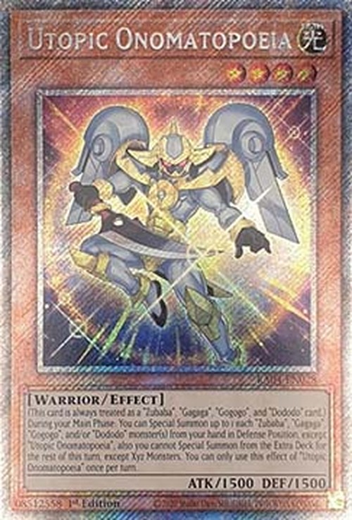 Yu-Gi-Oh! RA04 Utopic Onomatopoeia (V.4 - Platinum Secret Rare)