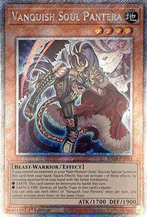 Yu-Gi-Oh! RA04 Vanquish Soul Pantera (V.4 - Platinum Secret Rare)
