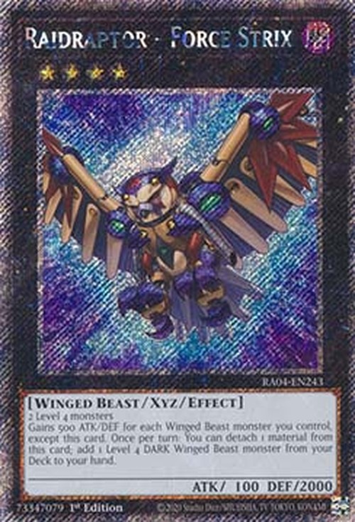 Yu-Gi-Oh! RA04 Raidraptor - Force Strix (V.1 - Platinum Secret Rare)