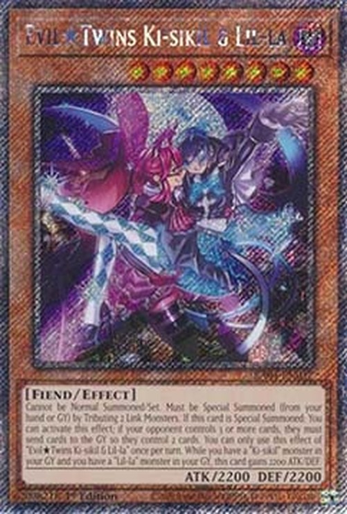 Yu-Gi-Oh! RA04 EvilTwins Ki-sikil & Lil-la (V.4 - Platinum Secret Rare)