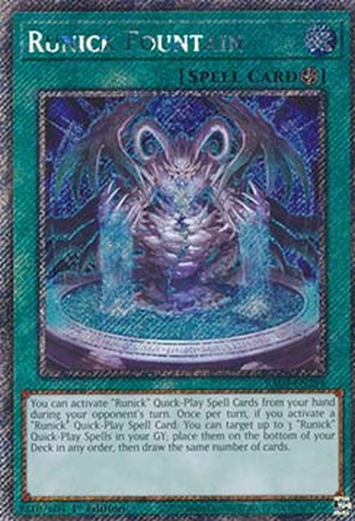 Yu-Gi-Oh! RA04 Runick Fountain (V.1 - Platinum Secret Rare)