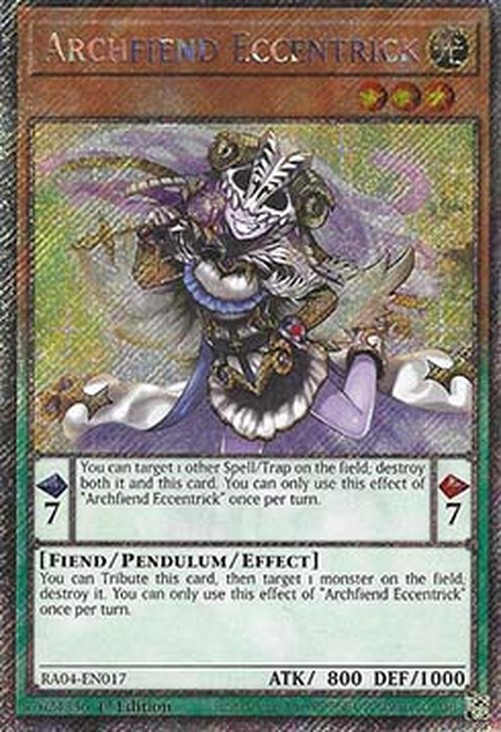 Yu-Gi-Oh! RA04 Archfiend Eccentrick (V.4 - Platinum Secret Rare)
