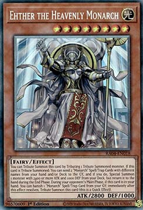 Yu-Gi-Oh! RA04 Ehther the Heavenly Monarch (V.6 - Collectors Rare)