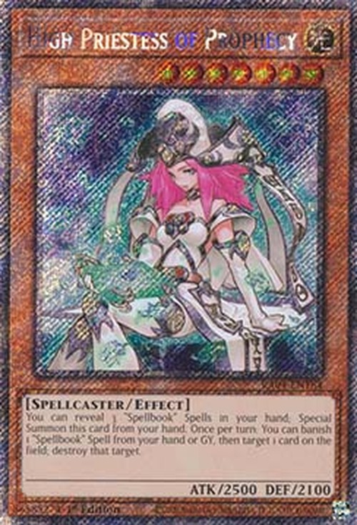 Yu-Gi-Oh! RA04 High Priestess of Prophecy (V.1 - Platinum Secret Rare)