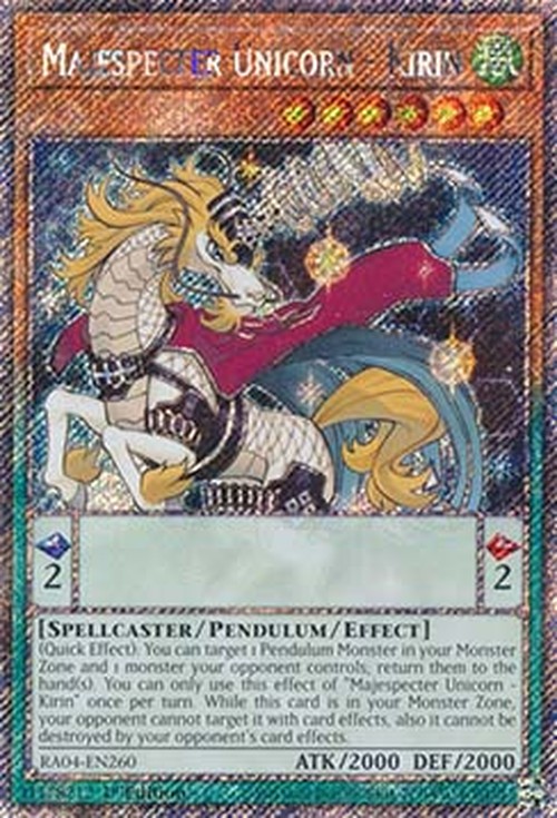 Yu-Gi-Oh! RA04 Majespecter Unicorn - Kirin (V.1 - Platinum Secret Rare)