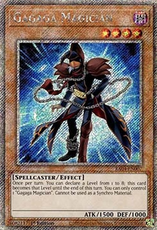 Yu-Gi-Oh! RA04 Gagaga Magician (V.4 - Platinum Secret Rare)