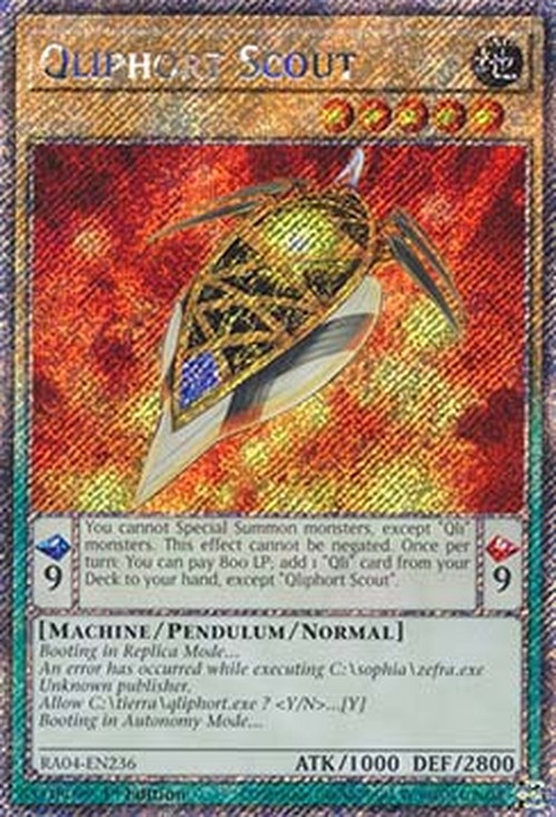 Yu-Gi-Oh! RA04 Qliphort Scout (V.1 - Platinum Secret Rare)