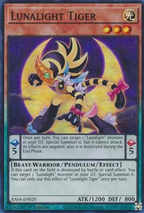 Yu-Gi-Oh! RA04 Lunalight Tiger (V.1 - Super Rare)