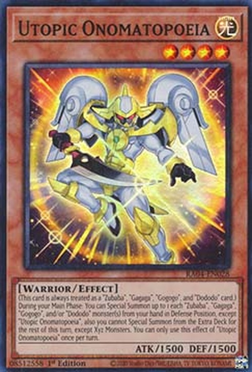 Yu-Gi-Oh! RA04 Utopic Onomatopoeia (V.1 - Super Rare)