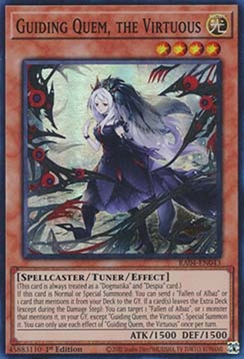 Yu-Gi-Oh! RA04 Guiding Quem, the Virtuous (V.1 - Super Rare)