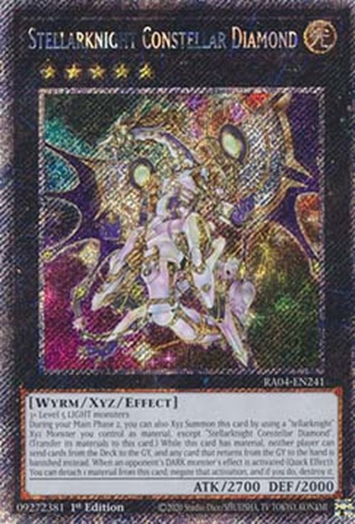 Yu-Gi-Oh! RA04 Stellarknight Constellar Diamond (V.1 - Platinum Secret Rare