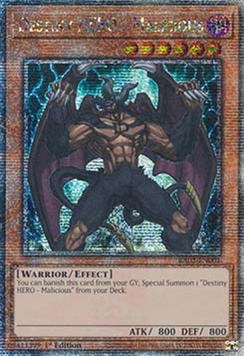 Yu-Gi-Oh! RA03 Destiny HERO - Malicious (V.5 - Quarter Century Secret Rare)