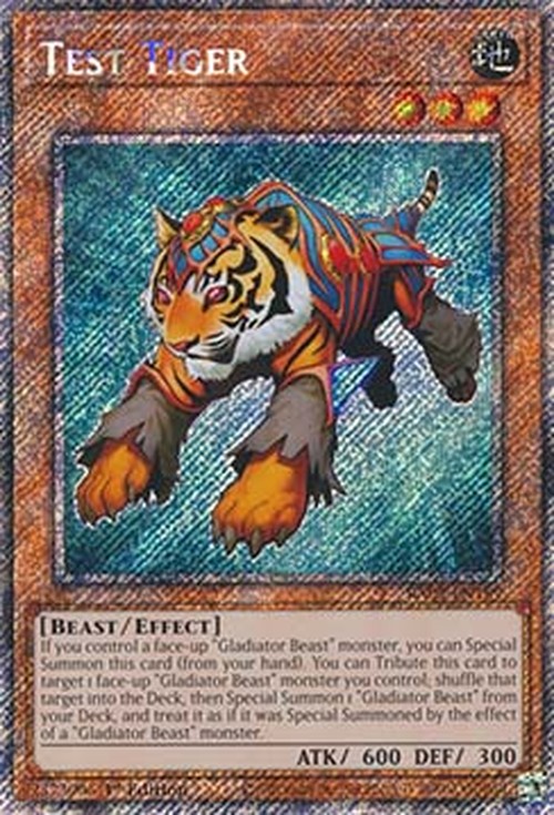 Yu-Gi-Oh! RA03 Test Tiger (V.1 - Platinum Secret Rare)