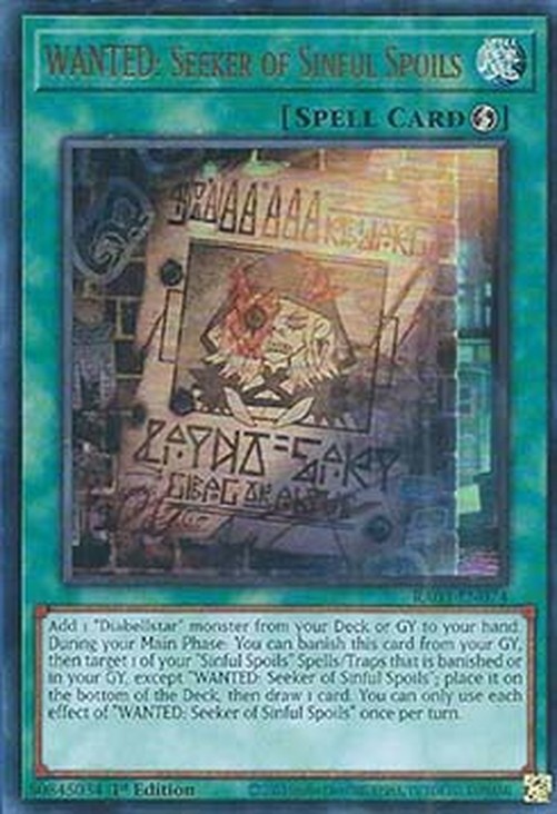 Yu-Gi-Oh! RA03 WANTED: Seeker of Sinful Spoils (V.2 - Ultra Rare)