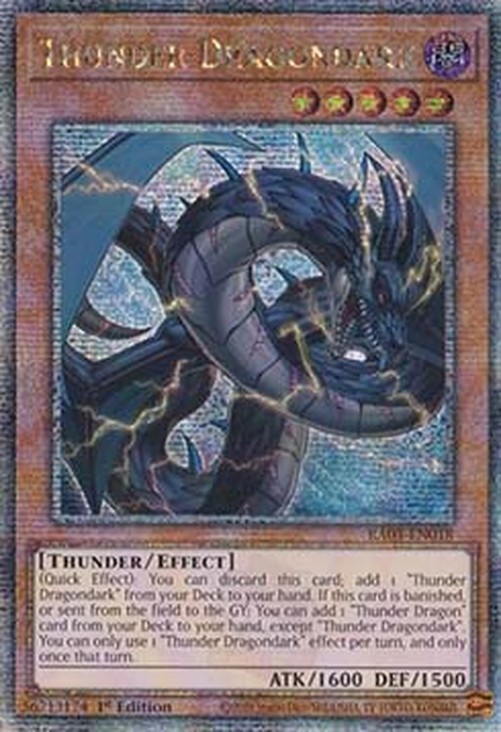 Yu-Gi-Oh! RA03 Thunder Dragondark (V.5 - Quarter Century Secret Rare)