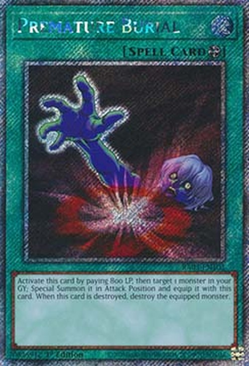 Yu-Gi-Oh! RA03 Premature Burial (V.1 - Platinum Secret Rare)
