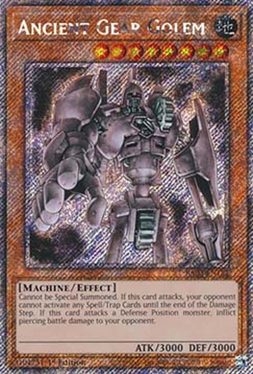 Yu-Gi-Oh! RA03 Ancient Gear Golem (V.1 - Platinum Secret Rare)