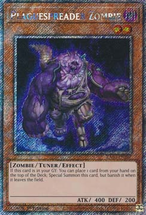 Yu-Gi-Oh! RA03 Plaguespreader Zombie (V.1 - Platinum Secret Rare)
