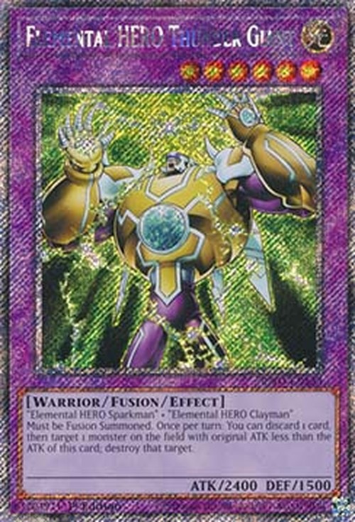 Yu-Gi-Oh! RA03 Elemental HERO Thunder Giant (V.1 - Platinum Secret Rare)