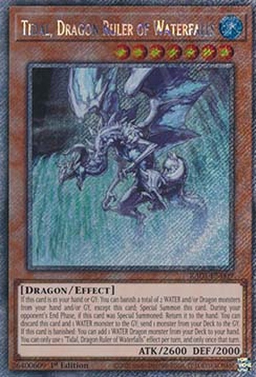 Yu-Gi-Oh! RA03 Tidal, Dragon Ruler of Waterfalls (V.4 - Platinum Secret Rar