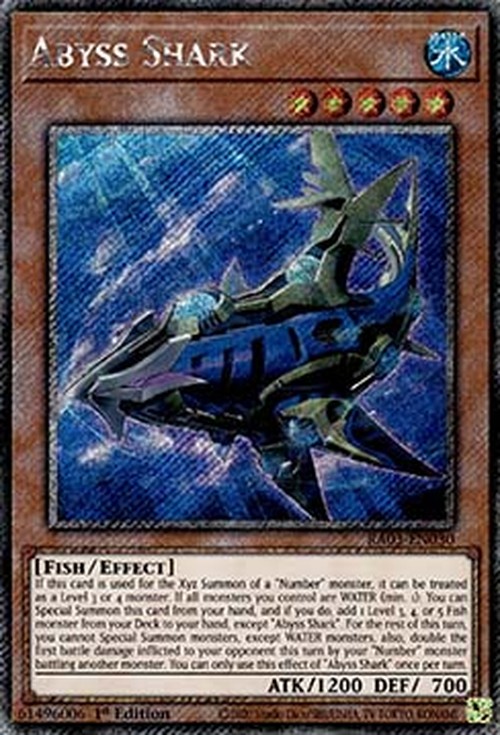 Yu-Gi-Oh! RA03 Abyss Shark (V.4 - Platinum Secret Rare)