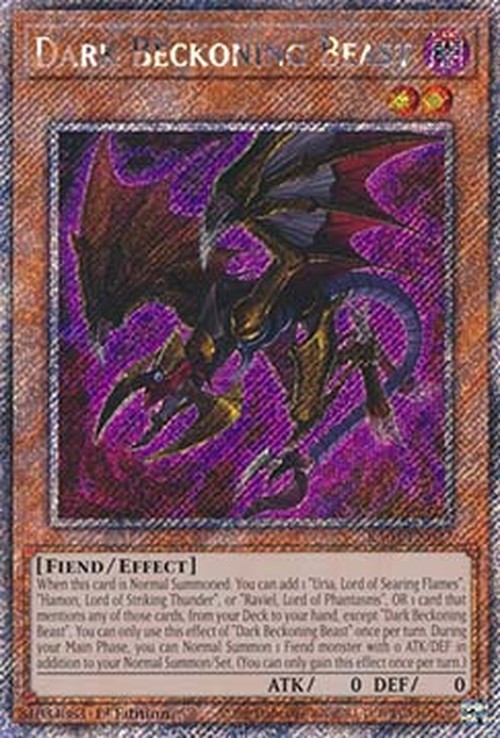 Yu-Gi-Oh! RA03 Dark Beckoning Beast (V.4 - Platinum Secret Rare)