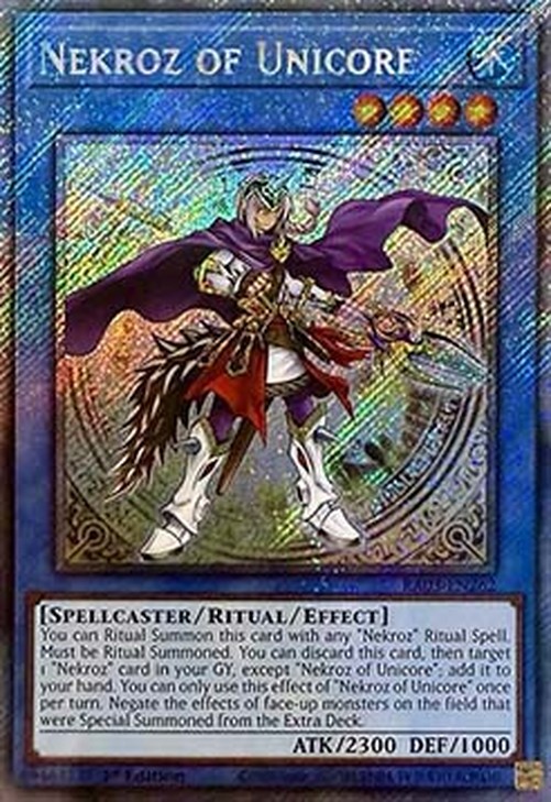 Yu-Gi-Oh! RA03 Nekroz of Unicore (V.1 - Platinum Secret Rare)