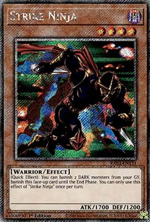 Yu-Gi-Oh! RA03 Strike Ninja (V.1 - Platinum Secret Rare)