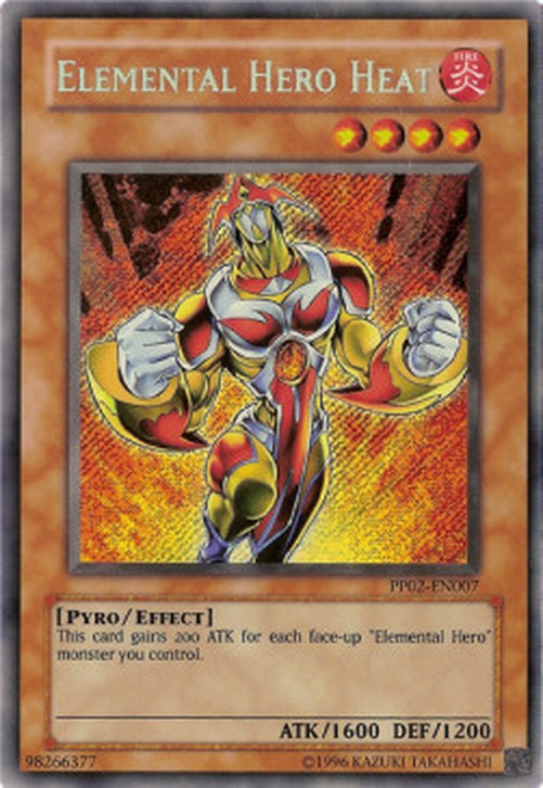 Yu-Gi-Oh! PP02 Elemental HERO Heat (V.2 - Secret Rare)