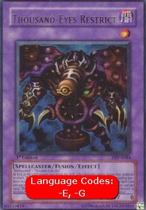 Yu-Gi-Oh! PSV Thousand-Eyes Restrict (V.1 - Ultra Rare)