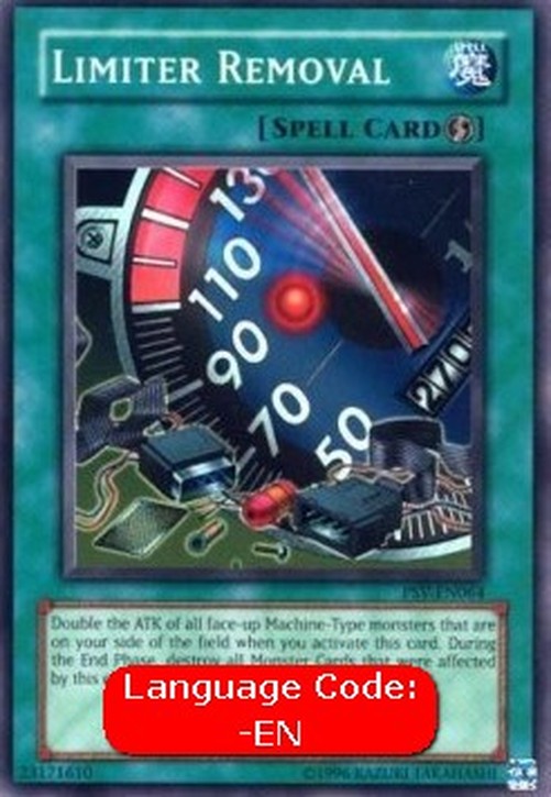 Yu-Gi-Oh! PSV Limiter Removal (V.3 - Super Rare)