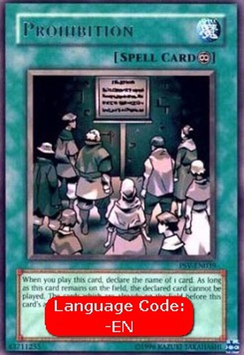 Yu-Gi-Oh! PSV Prohibition (V.3 - Rare)