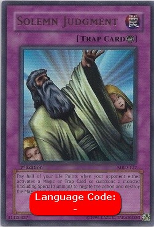 Yu-Gi-Oh! MRD Solemn Judgment (V.2 - Ultra Rare)