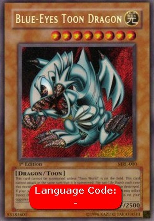 Yu-Gi-Oh! MRL Blue-Eyes Toon Dragon (V.2 - Secret Rare)