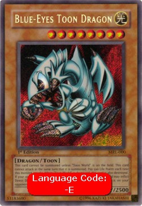 Yu-Gi-Oh! MRL Blue-Eyes Toon Dragon (V.1 - Secret Rare)
