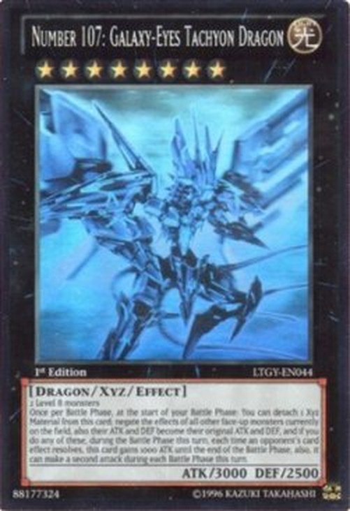 Yu-Gi-Oh! LTGY Number 107: Galaxy-Eyes Tachyon Dragon (V.6 - Ghost Rare)