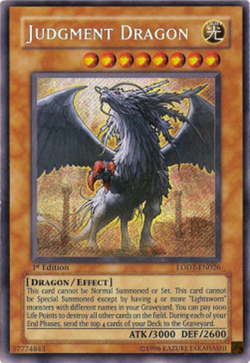 Yu-Gi-Oh! LODT Judgment Dragon (V.1 - Secret Rare)