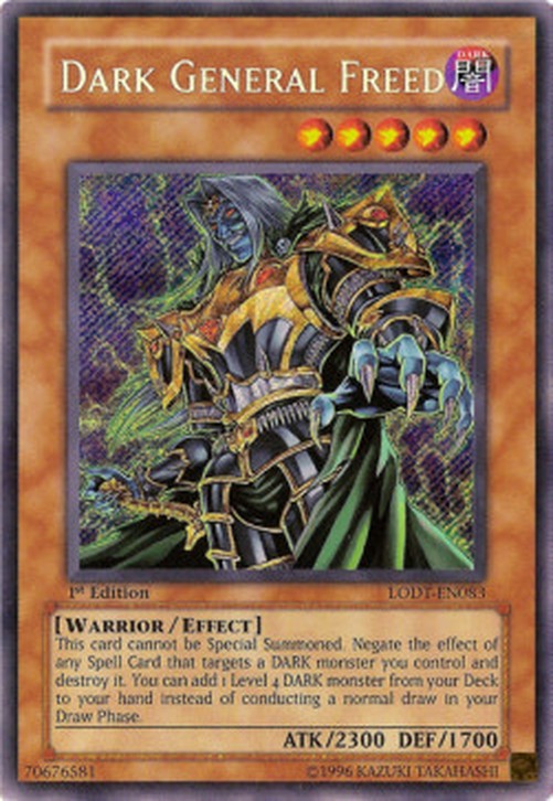 Yu-Gi-Oh! LODT Dark General Freed (V.1 - Secret Rare)