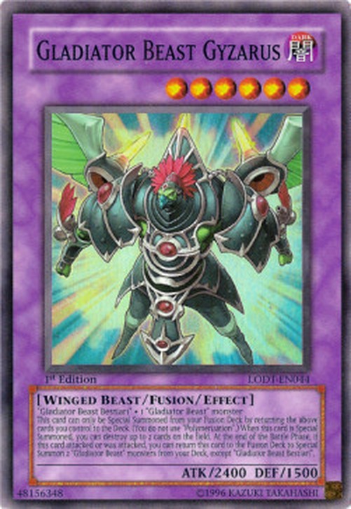 Yu-Gi-Oh! LODT Gladiator Beast Gyzarus (V.1 - Super Rare)