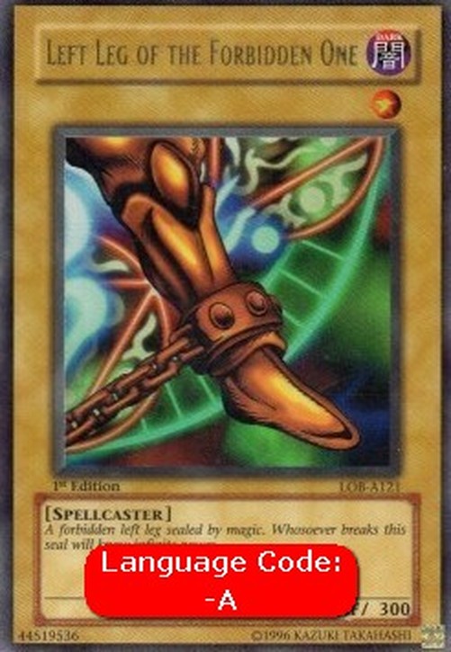 Yu-Gi-Oh! LOB Left Leg of the Forbidden One (V.3 - Ultra Rare)