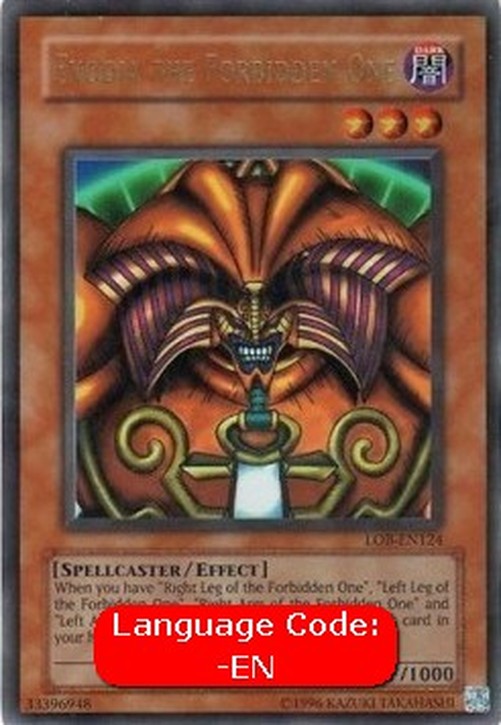 Yu-Gi-Oh! LOB Exodia the Forbidden One (V.4 - Ultra Rare)