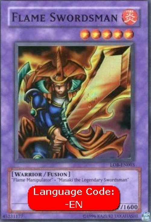 Yu-Gi-Oh! LOB Flame Swordsman (V.4 - Super Rare)